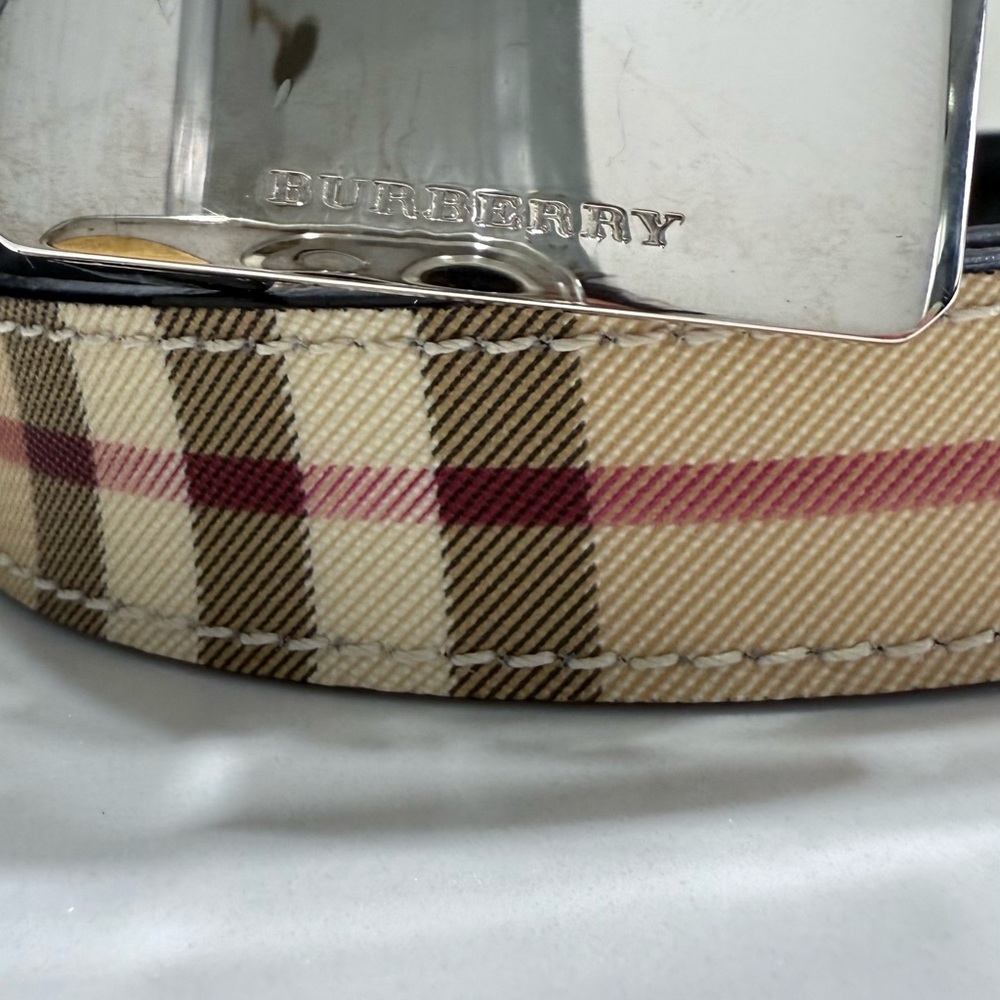 Burberry Beige Plaid Men's Belt